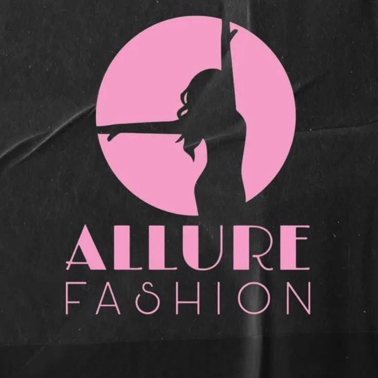 The original AllureFashion logo in pink on black